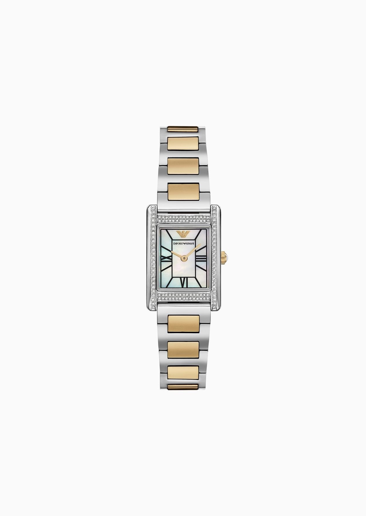 Two-Hand Two-Tone Stainless Steel Watch - 1