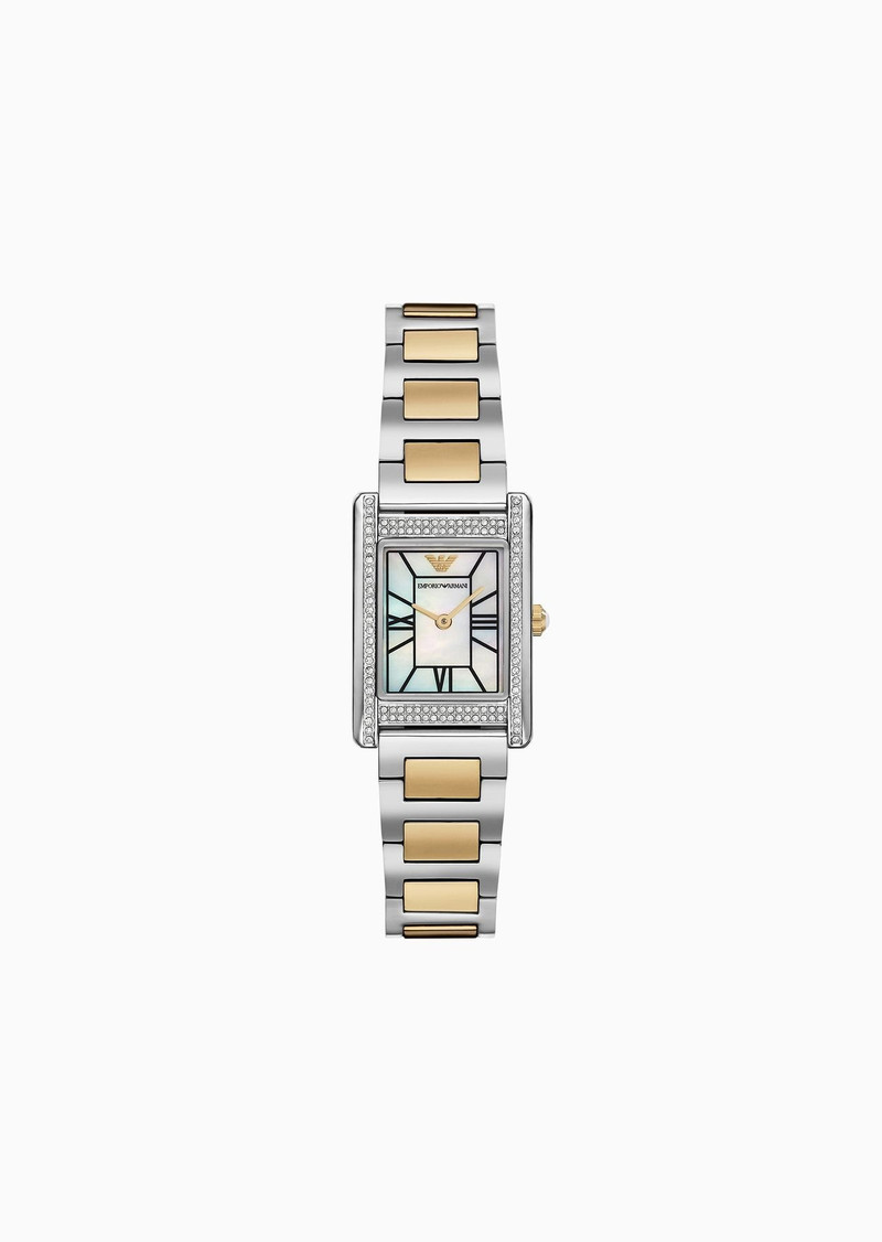 Two-Hand Two-Tone Stainless Steel Watch 1