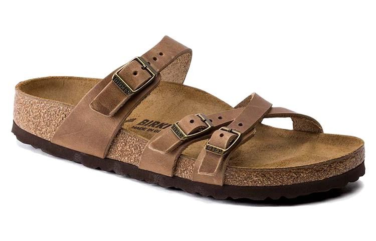 Birkenstock Franca Oiled Leather Narrow Fit Sandals 'Tobacco Brown' 1015931 - 2