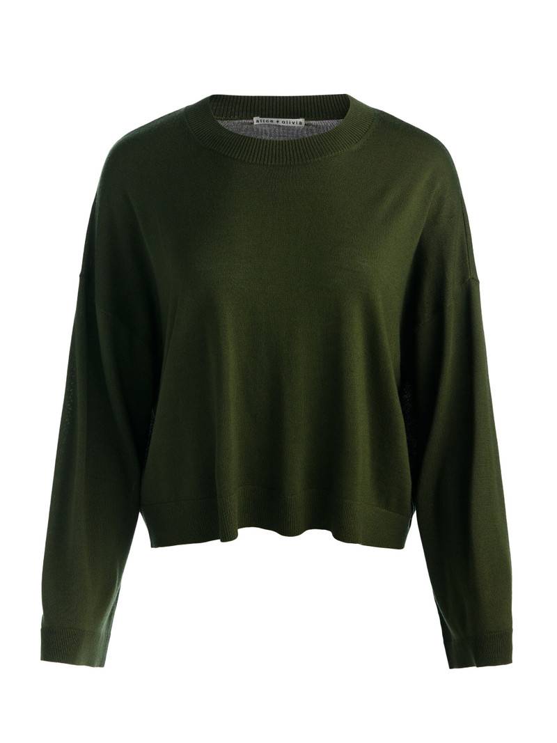 MARGIE WOOL PULLOVER - DARK FERN 1
