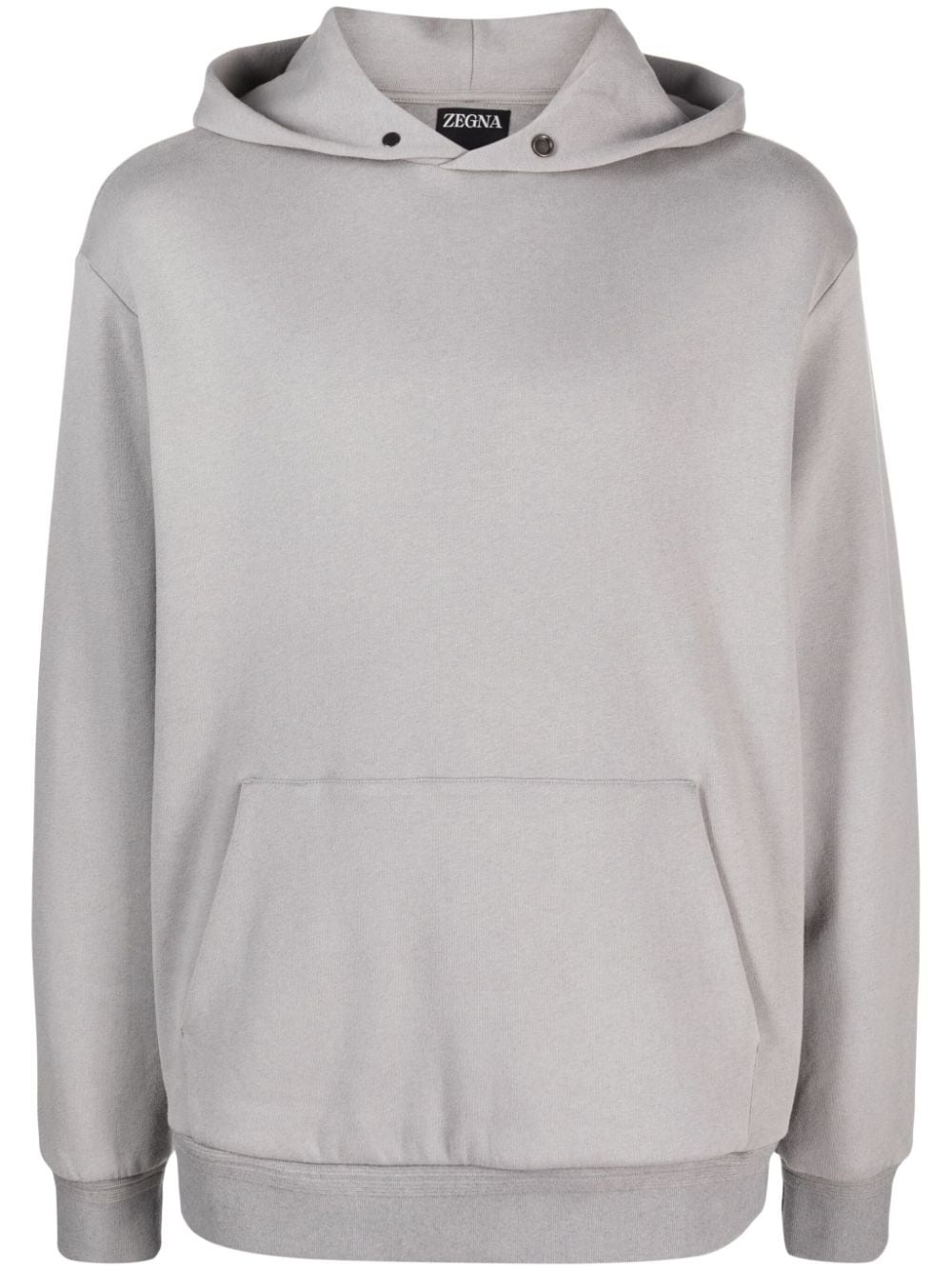 slouchy-hood cotton blend hoodie - 1