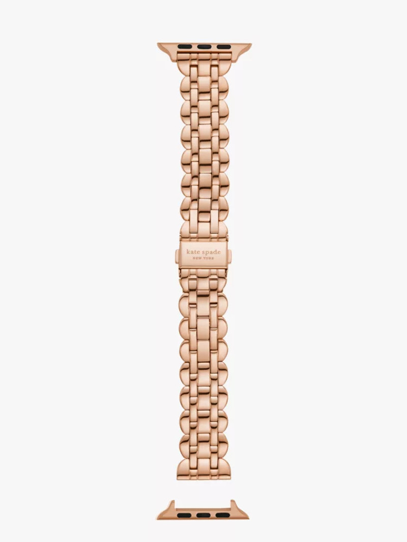 Rose Gold-tone Scallop Link Stainless Steel Bracelet 42/44/45mm Band For Apple Watch® 3