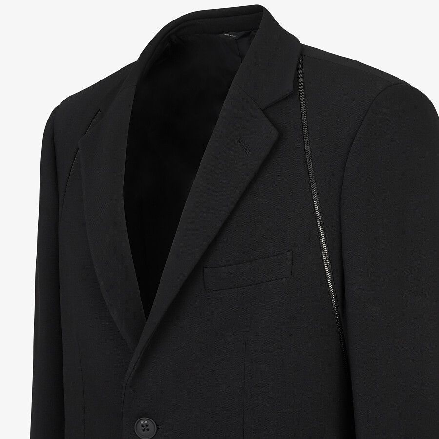 Black wool blazer - 4