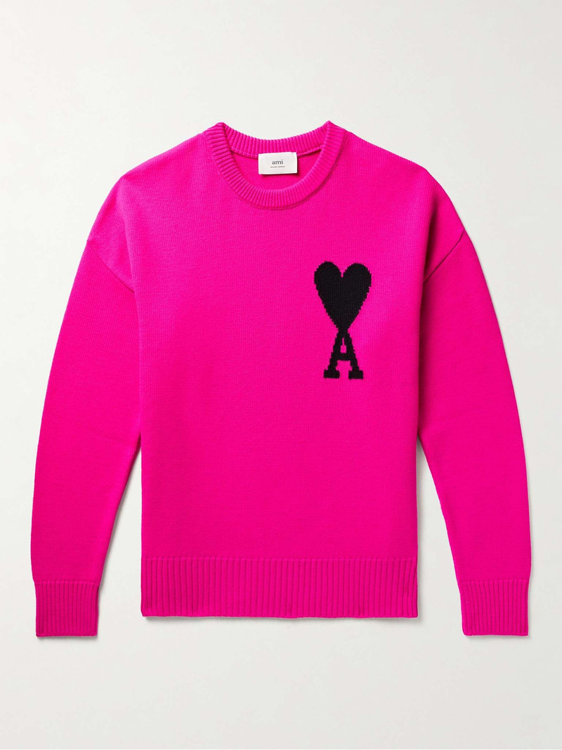 Logo-Intarsia Virgin Wool Sweater - 1
