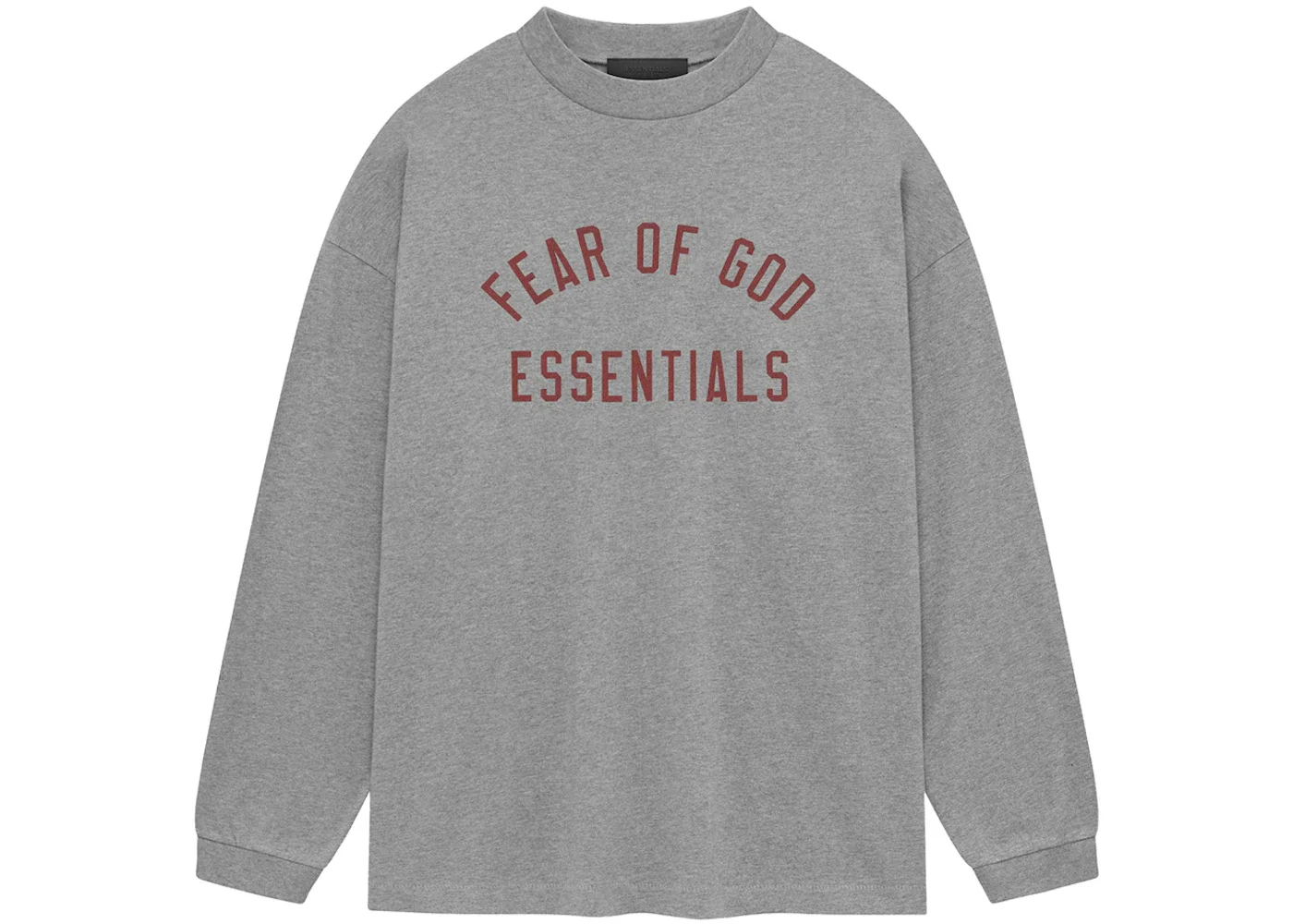 Fear of God Essentials Jersey Long Sleeve Tee Dark Heather - 1