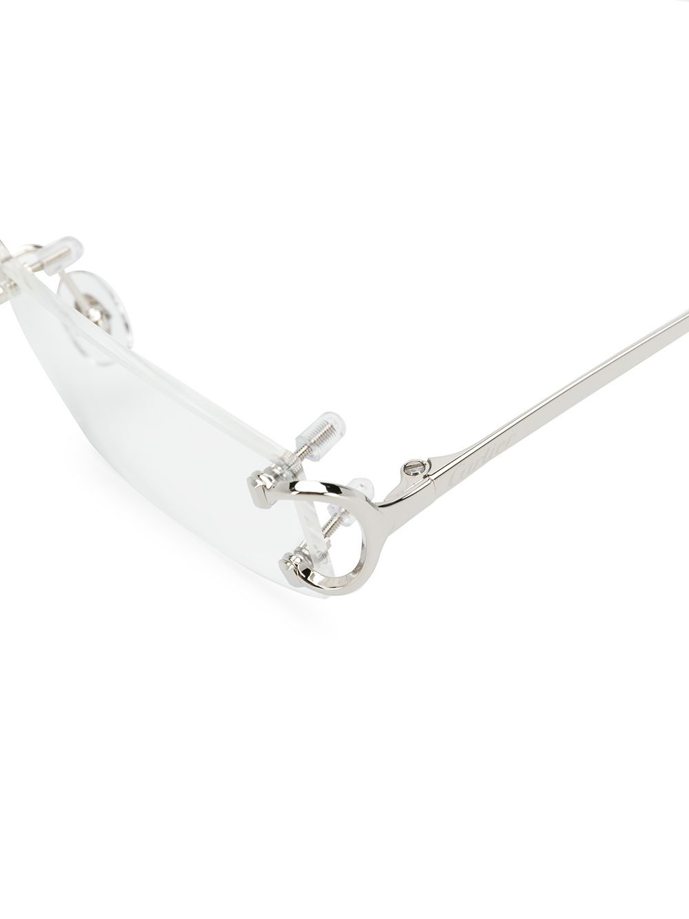 rectangular rimless glasses - 3