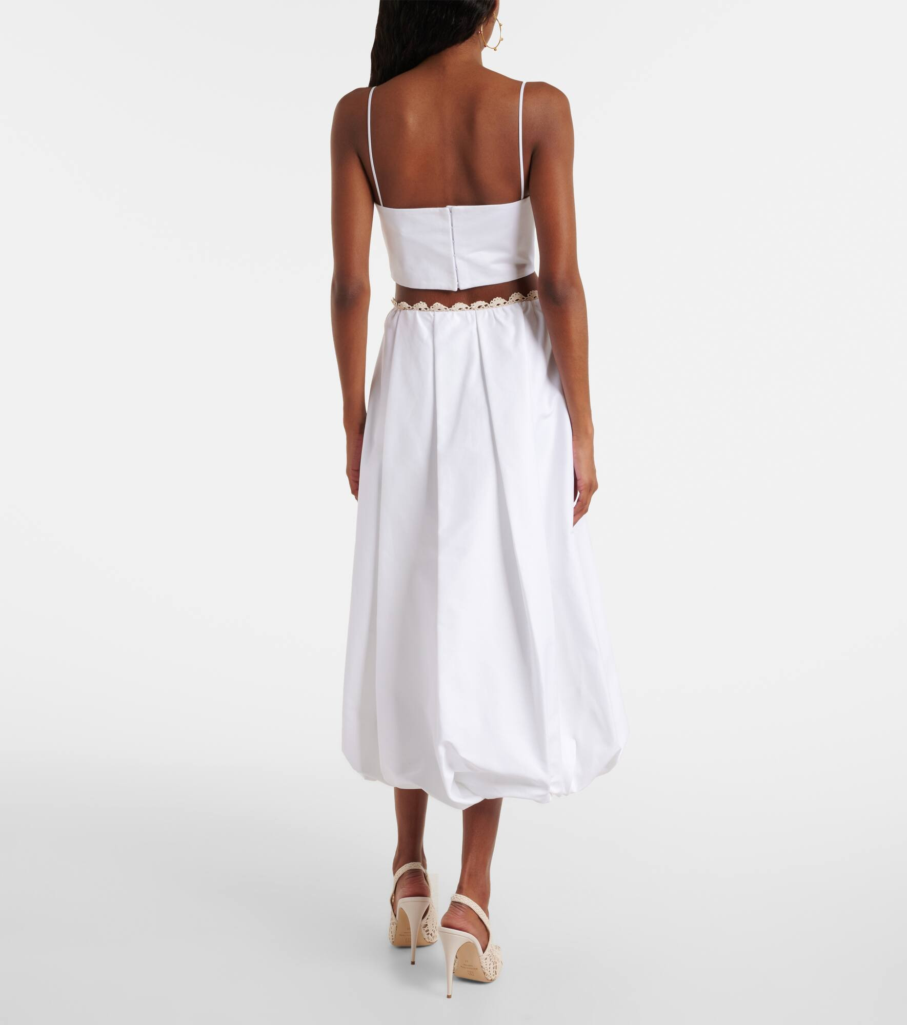 Cotton midi skirt - 3