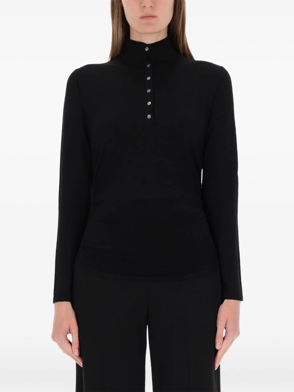 buttoned turtleneck sweater - 1