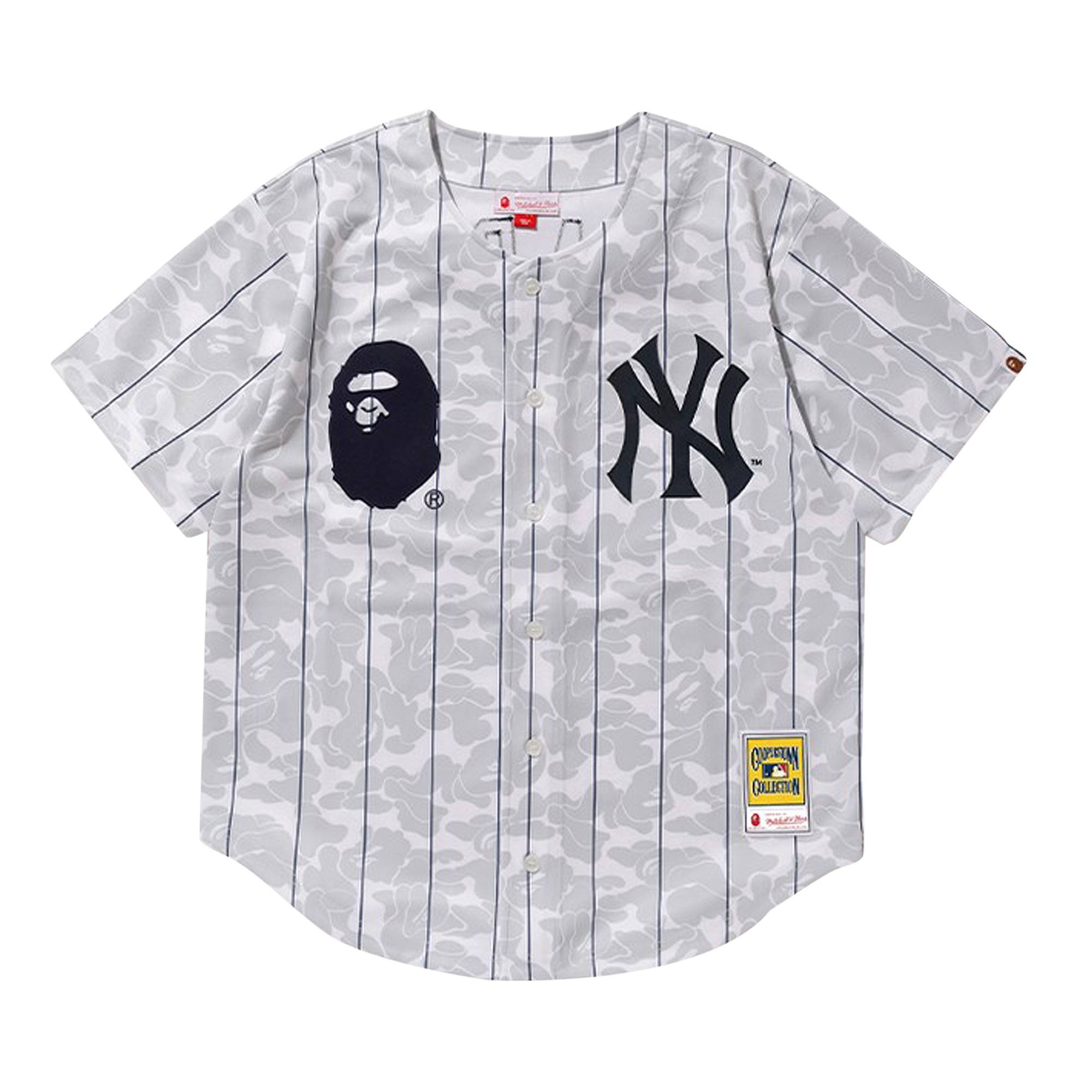 BAPE x Mitchell & Ness Yankees Jersey 'White' - 1