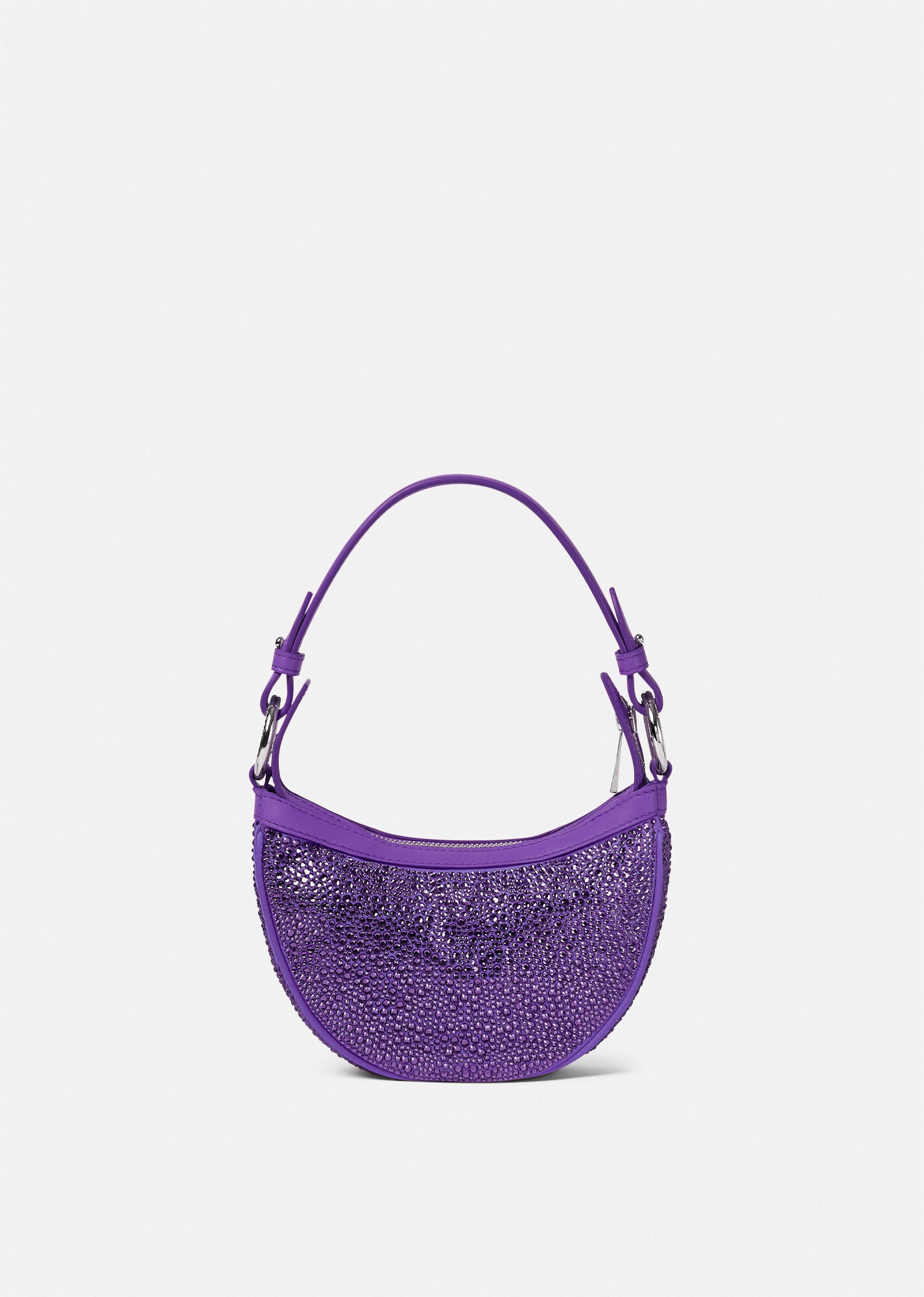 【VERSACE】Crystal Repeat Mini shoulder bag Crystal Repeat Mini embellished leather shoulder bag in pink