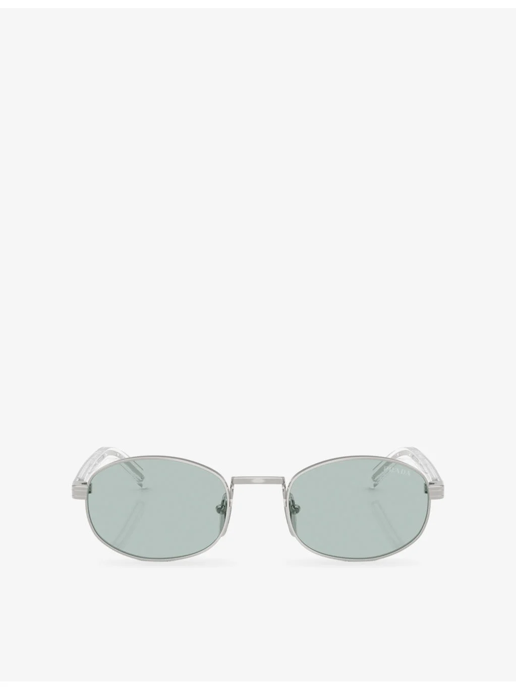 PR B53S Oval-Frame Steel Sunglasses - 1