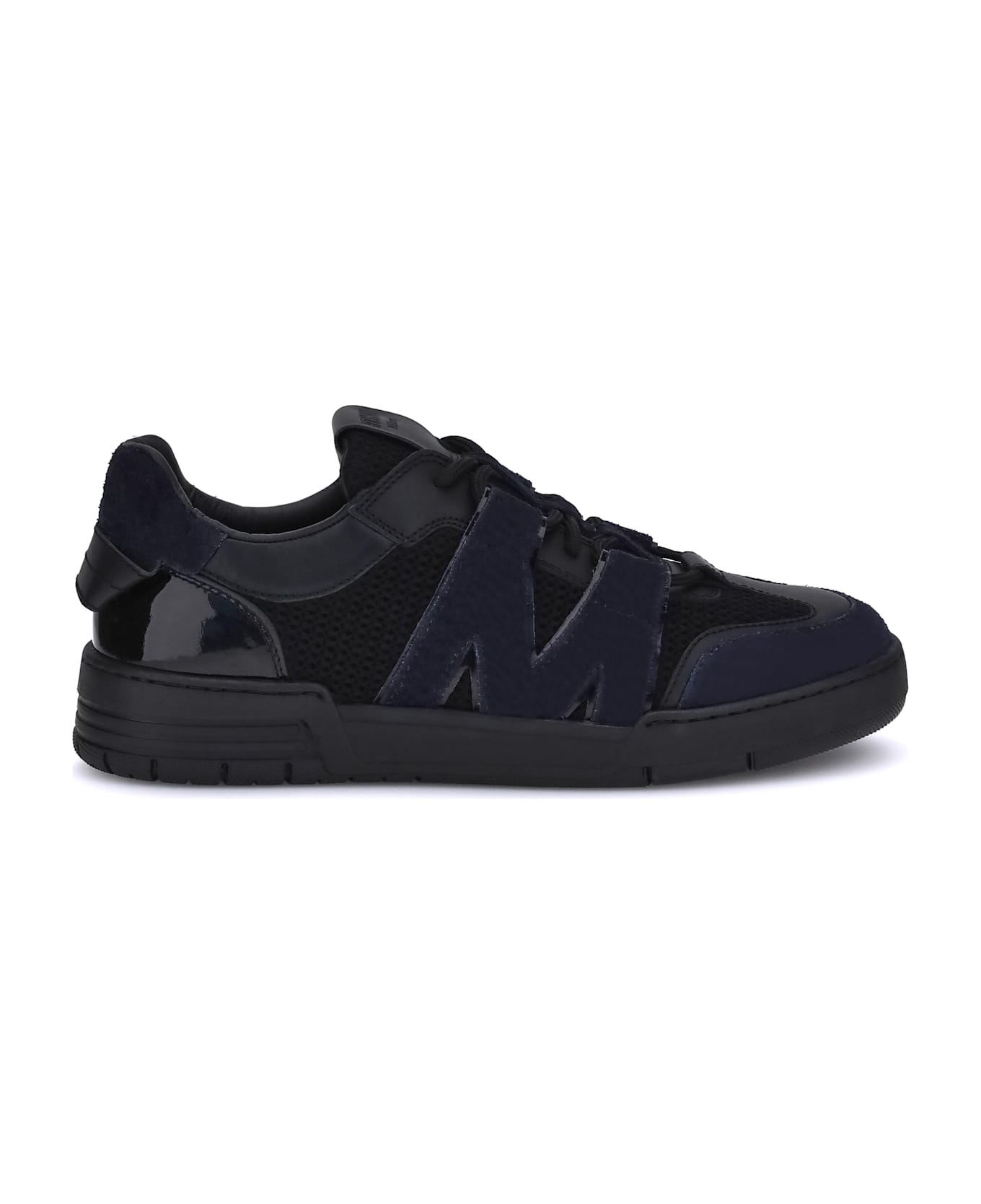 Leather And Mesh Sneakers - 1