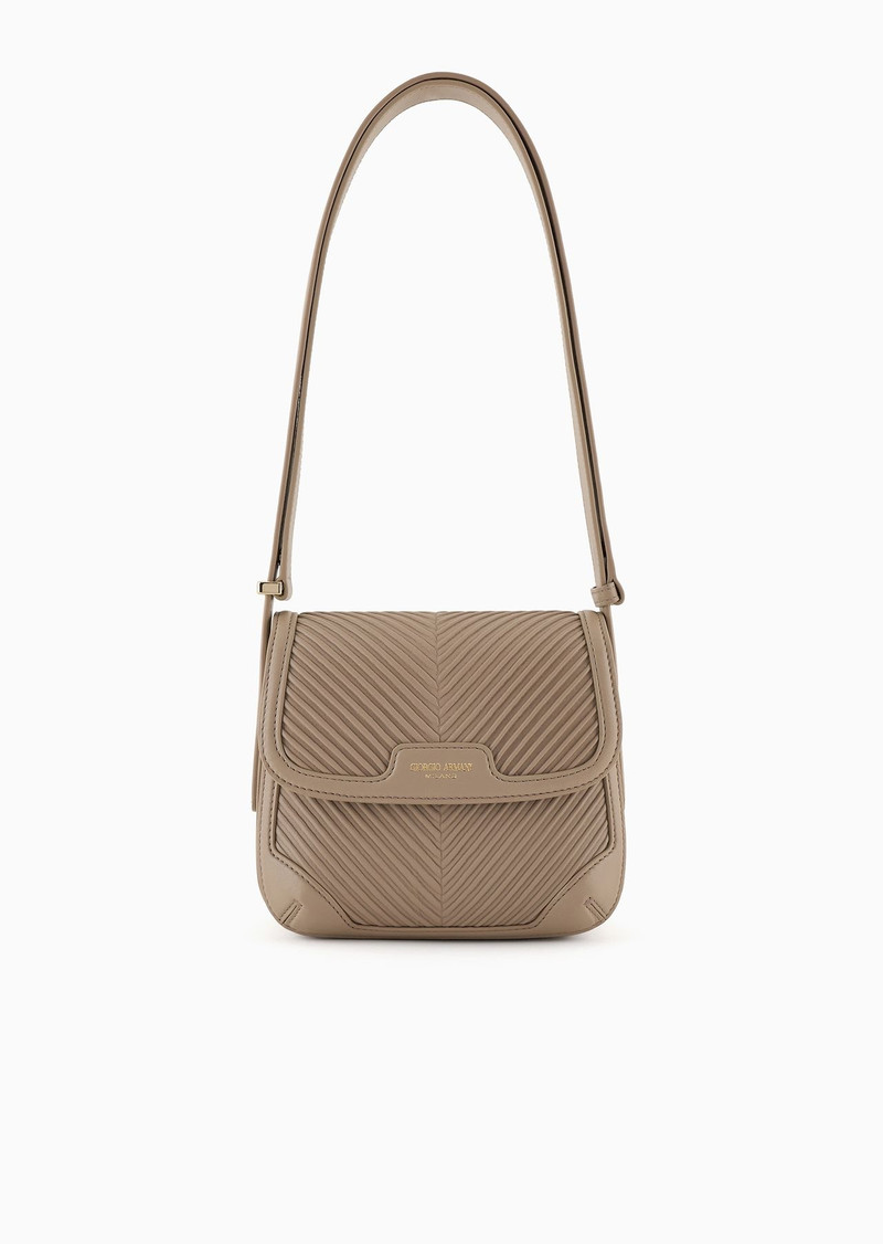 Pleated nappa-leather la Prima bag 1