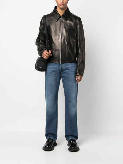 Alexander McQueen appliqué-detail straight-leg jeans outlook
