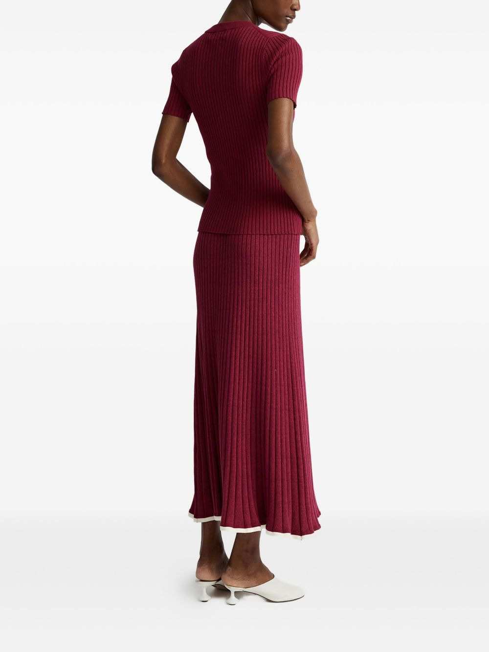 Felicia ribbed midi skirt - 4