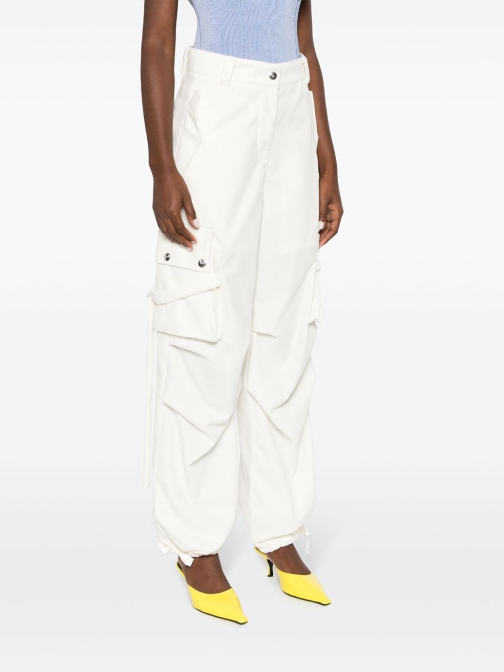 cotton velvet cargo trousers - 3