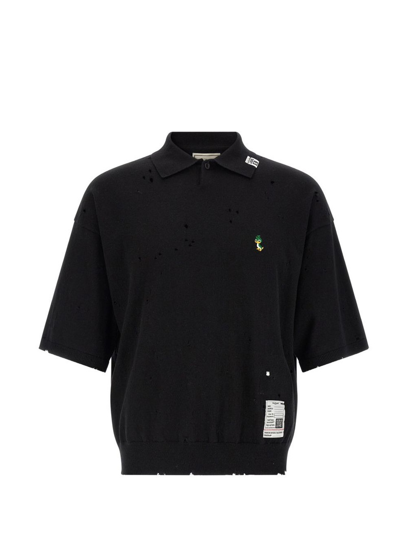 logo-embroidered polo shirt 1