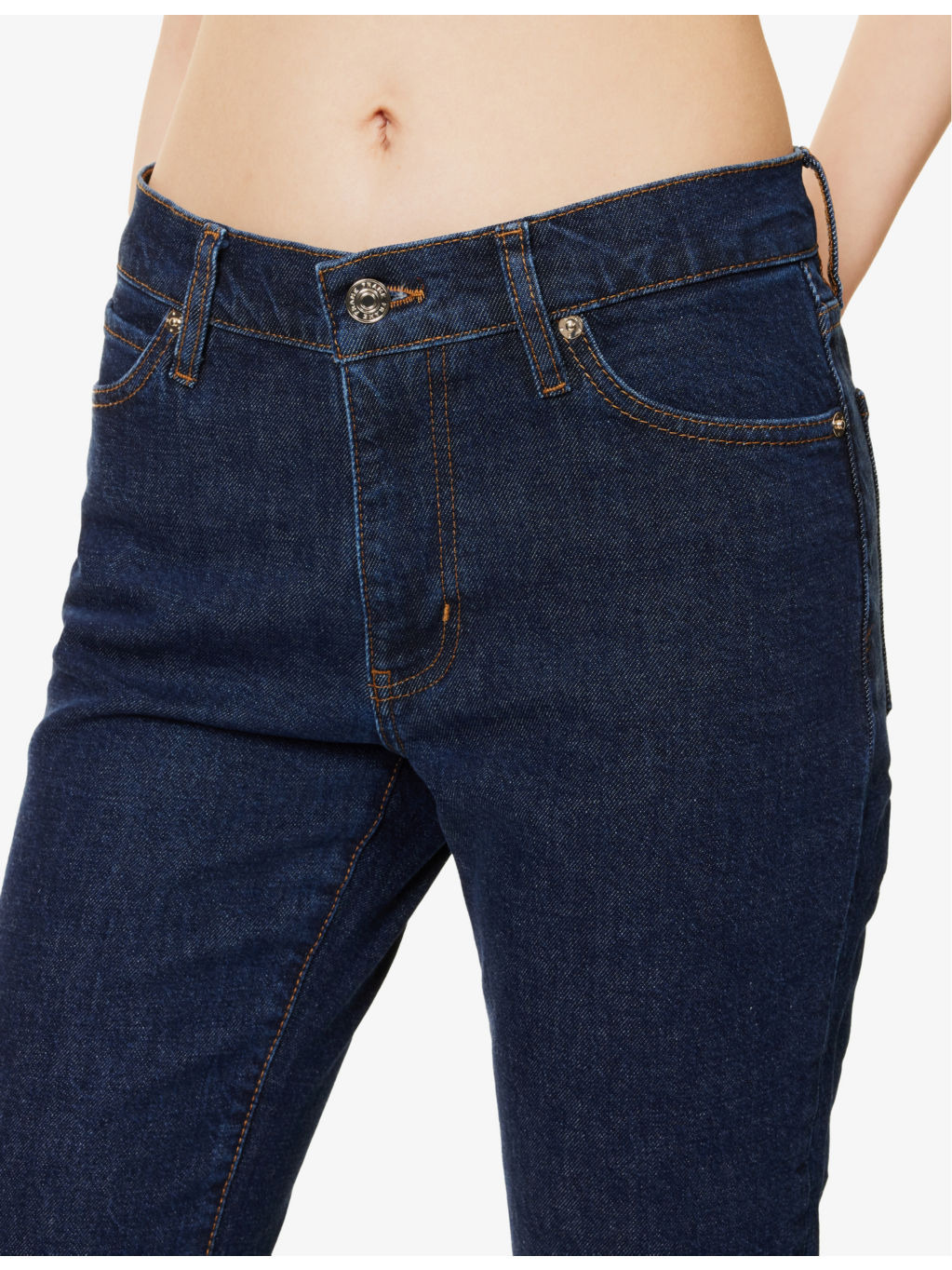The Borrowed Straight-Leg Mid-Rise Stretch-Cotton Jeans - 5