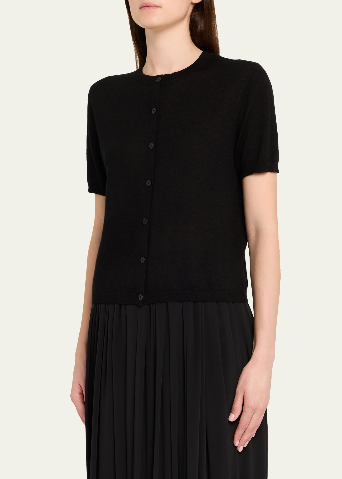 Charlotte Short-Sleeve Cashmere Cardigan - 4