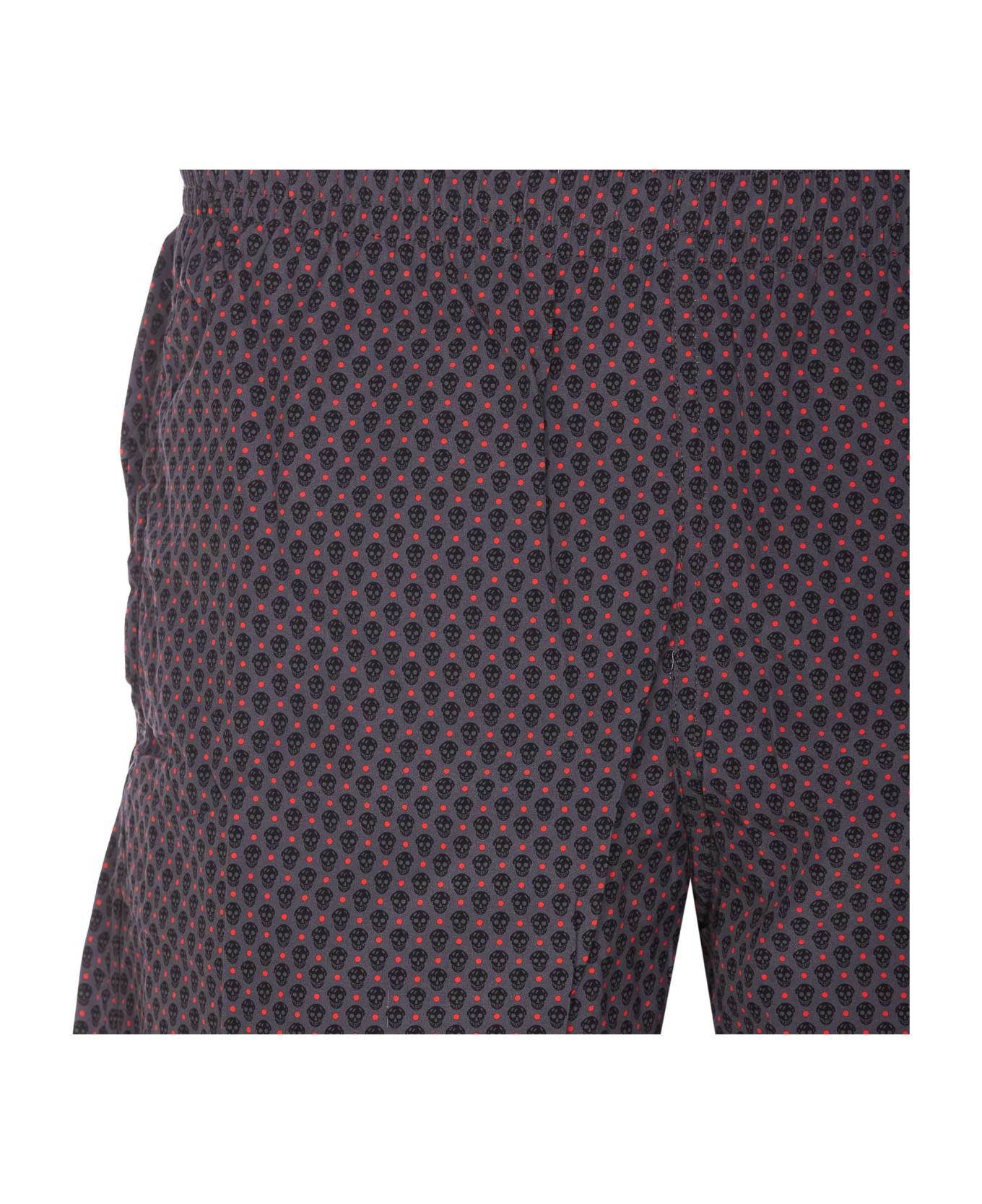 Spotted Skull Print Swim Shorts - 4