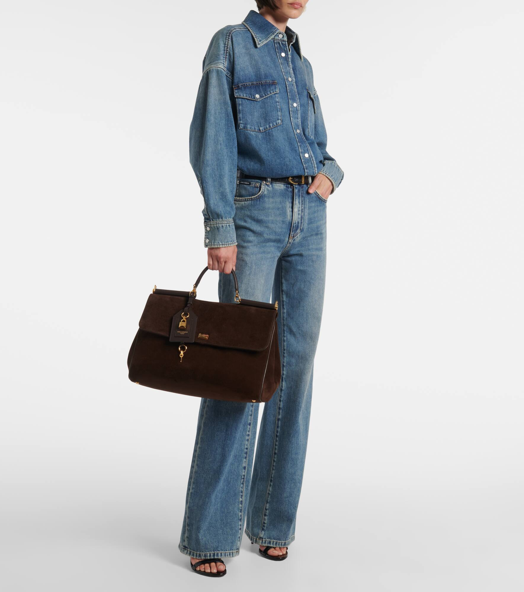 Sicily Large suede tote bag - 5