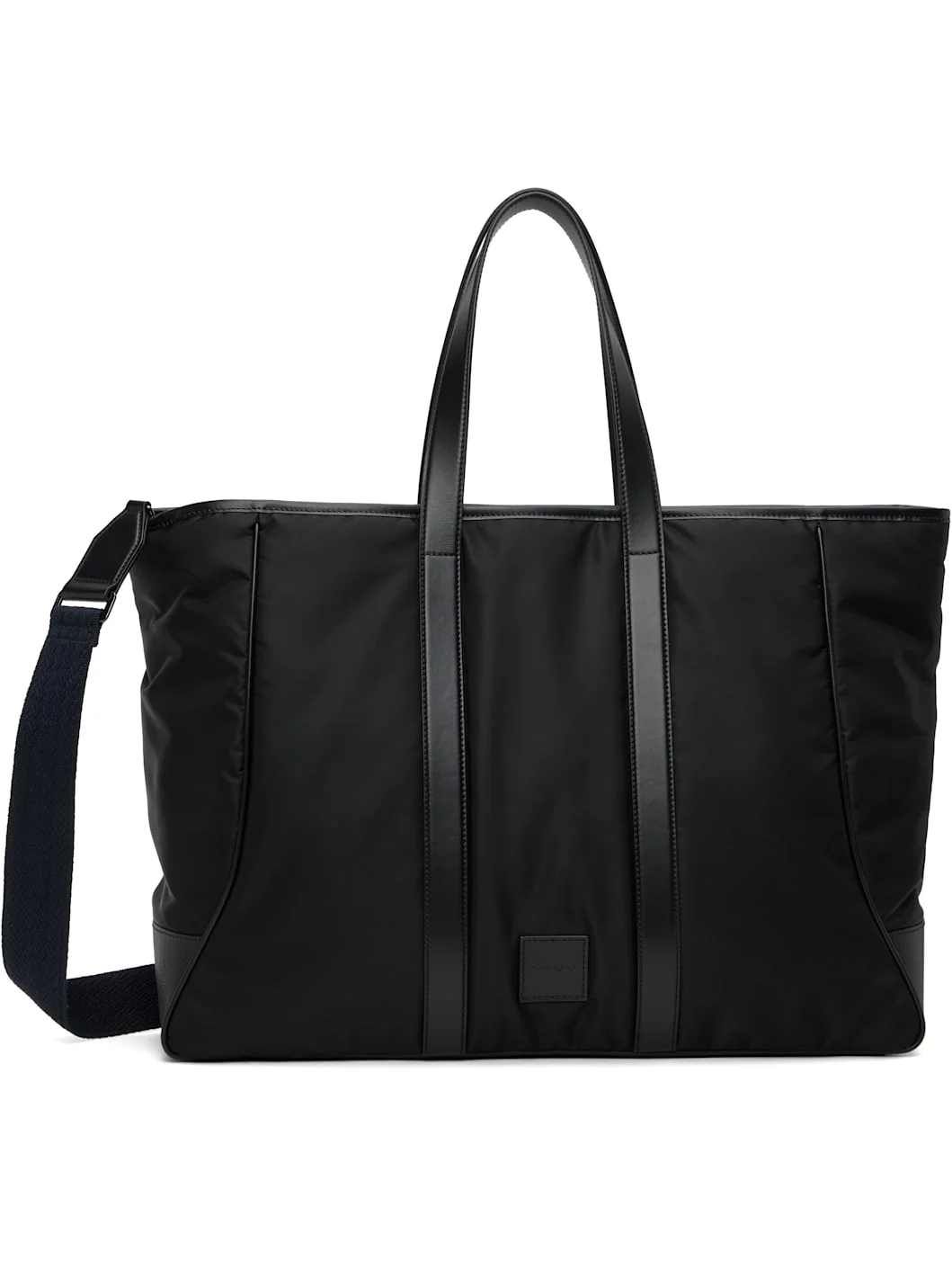 Black Curb Nylon Tote - 1