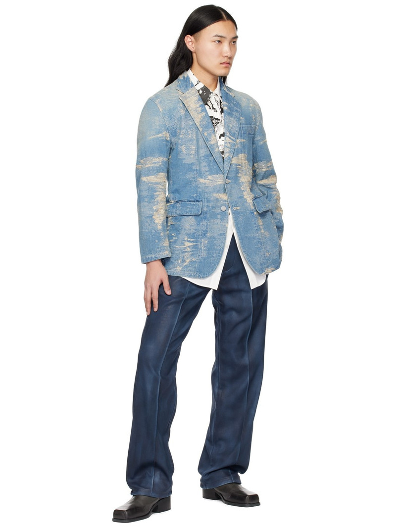 TAAKK Blue Coated Trousers outlook