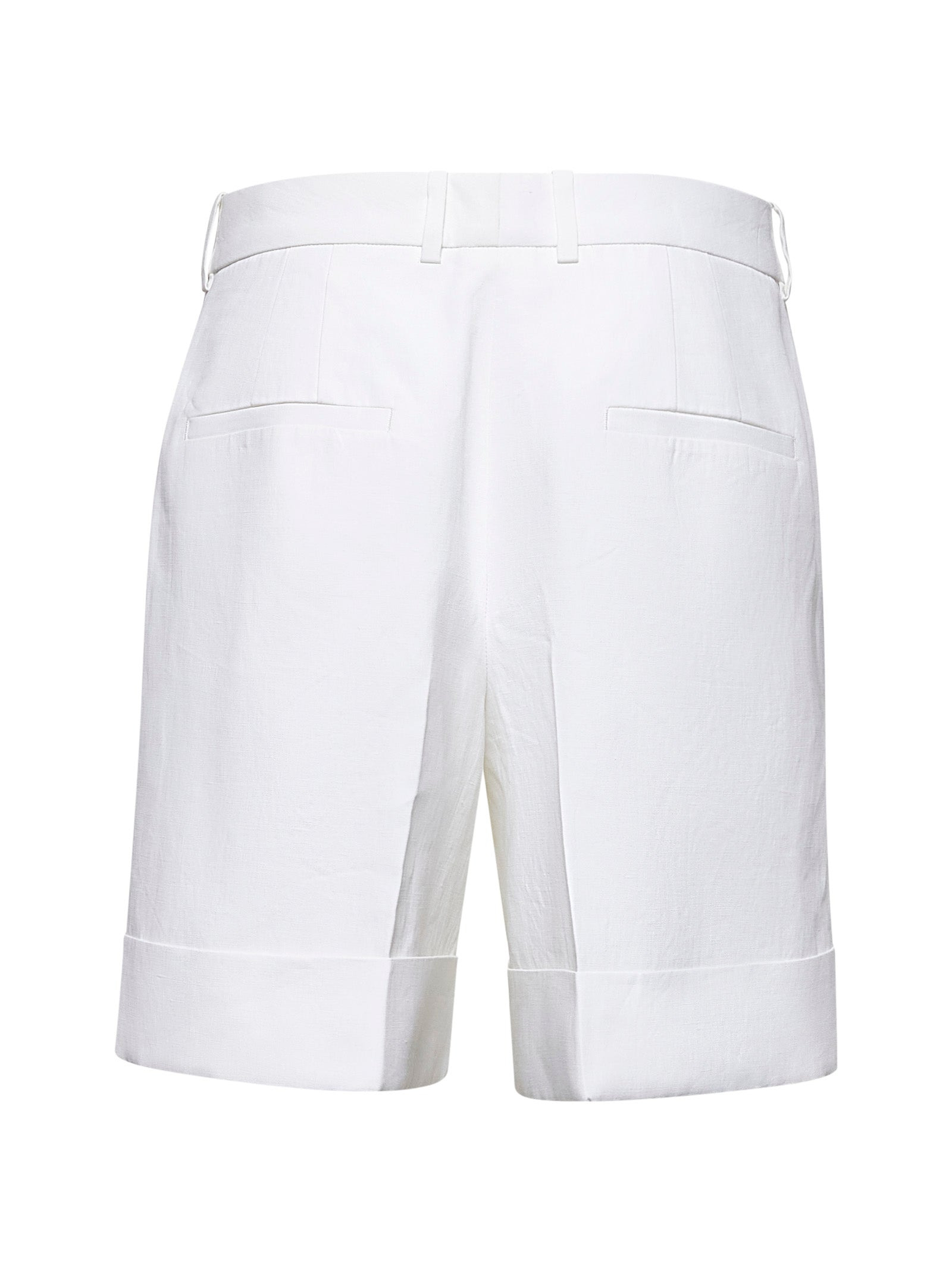 White linen shorts - 2
