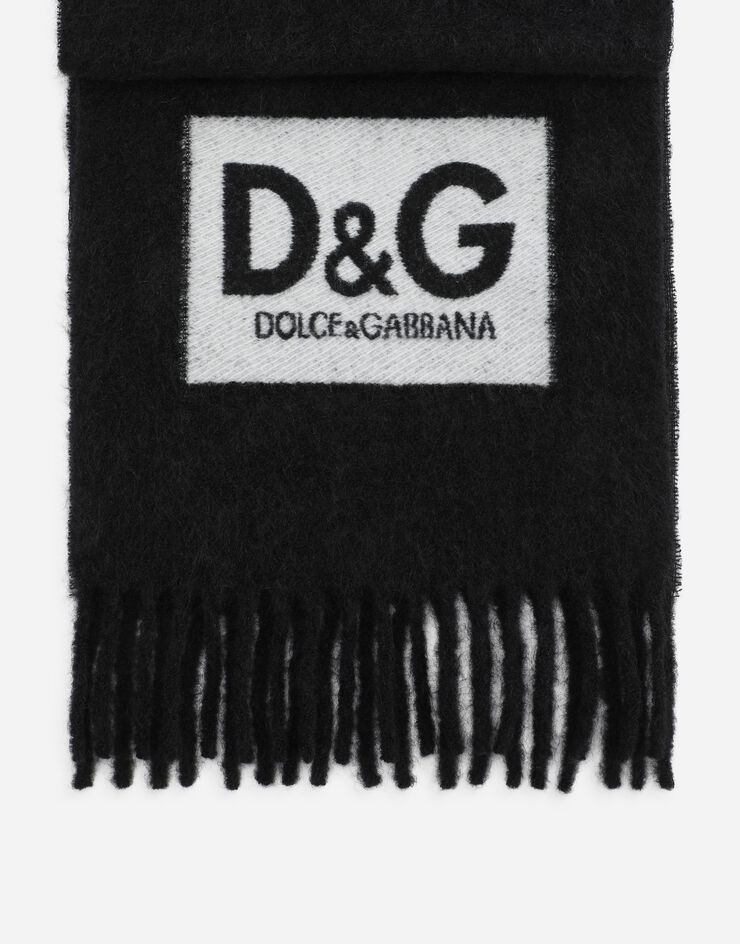 Wool scarf with D&G patch - 2