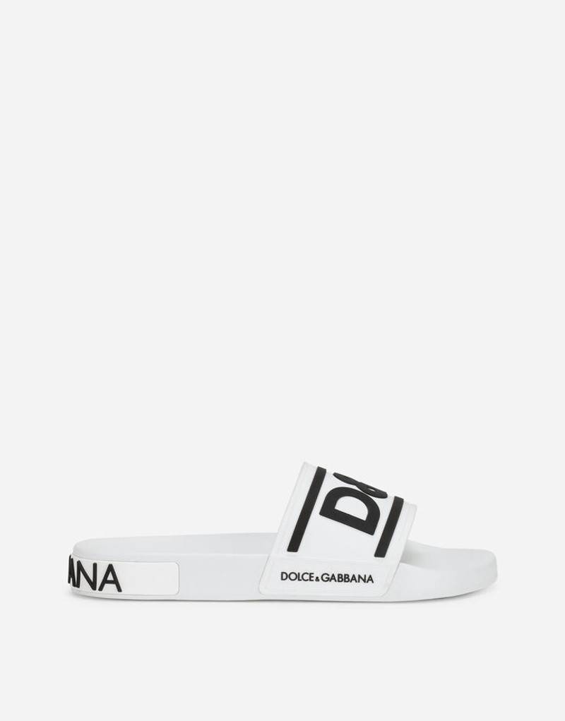 Rubber beachwear sliders with DG logo 1