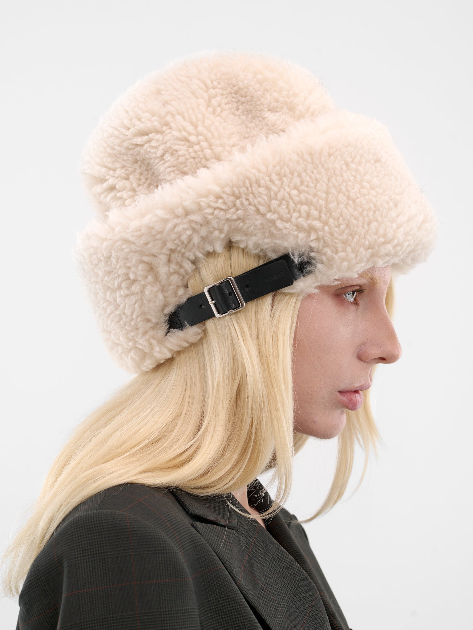 Ivory Fuzzy Wool Cap - 2