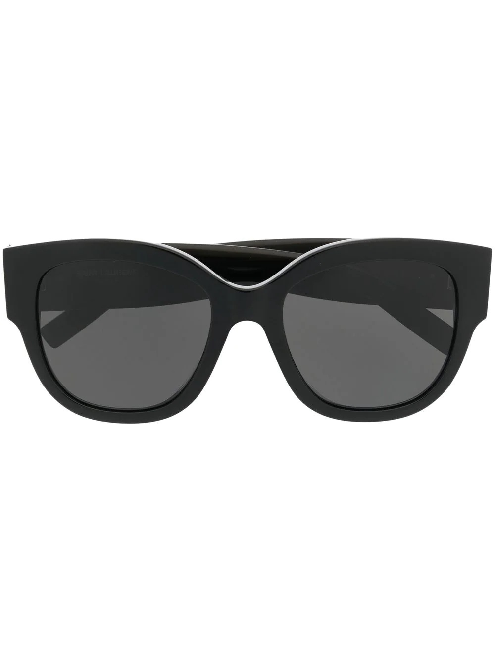 logo-plaque round-frame sunglasses - 1