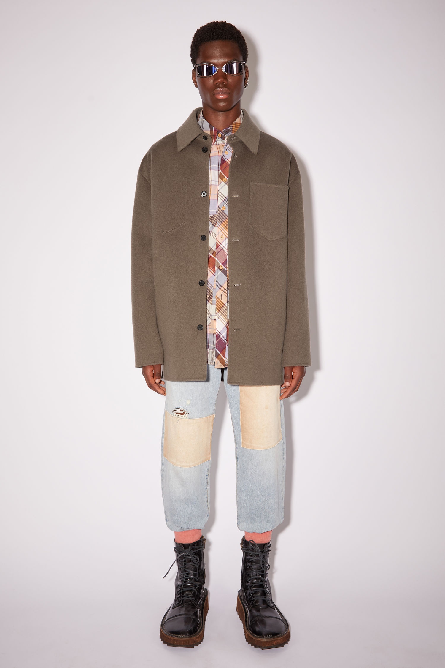 Wool shirt jacket - Fox grey - 2