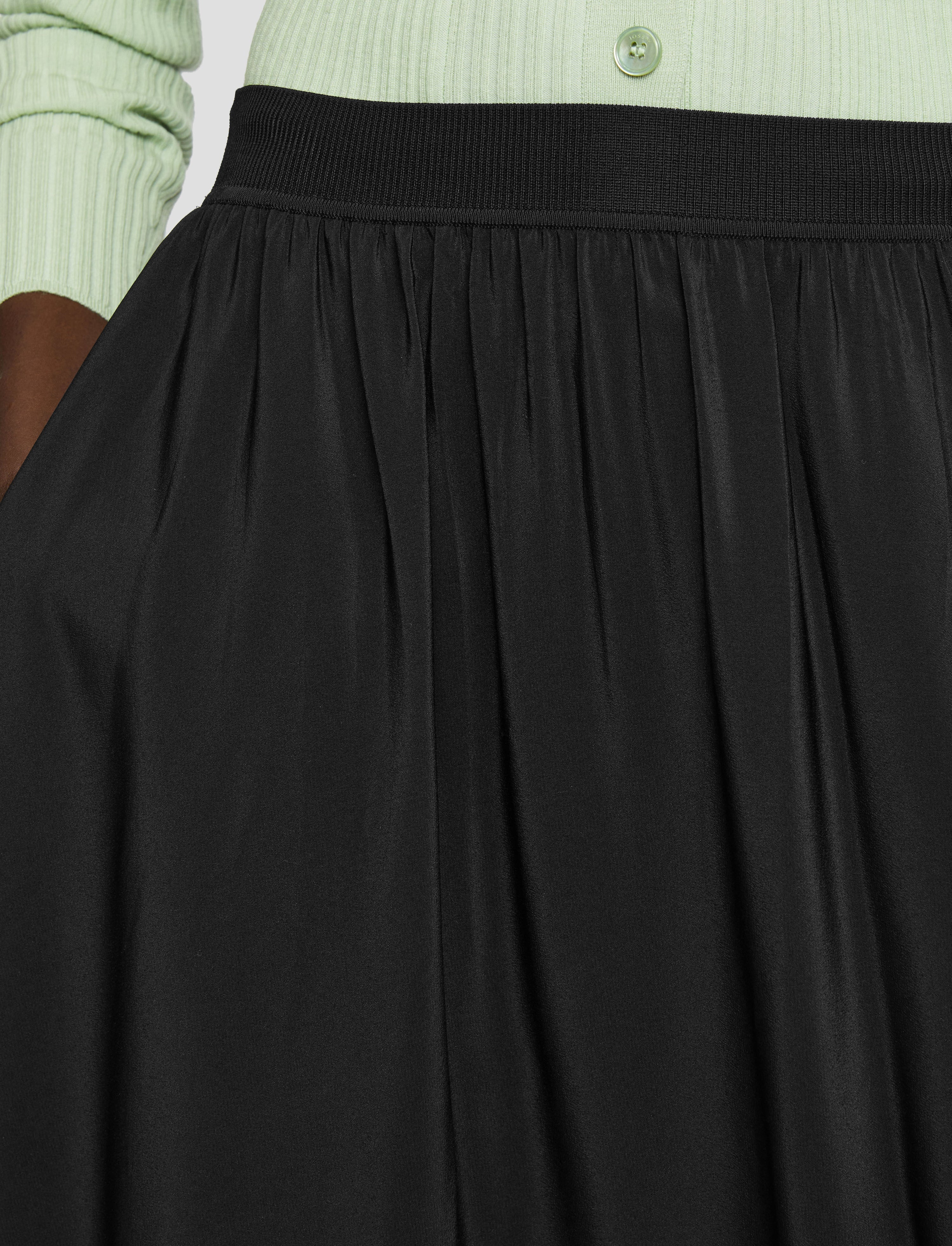 Violet Crepe de Soie Silk Skirt - 4