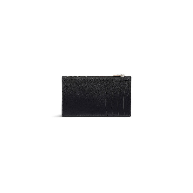 BALENCIAGA Women's Hourglass Long Coin And Card Holder in Black outlook