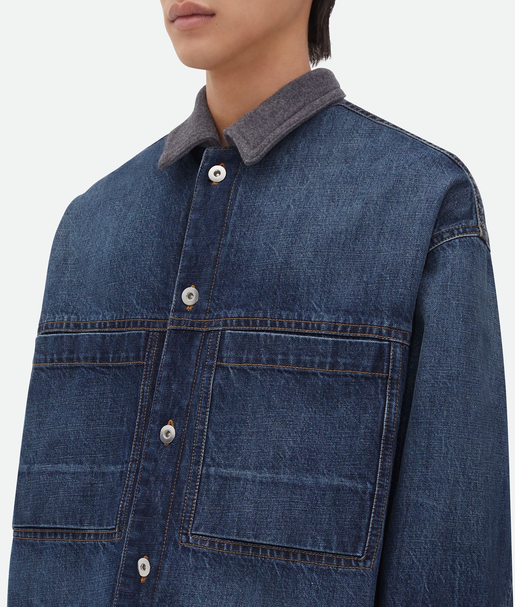 Reversible Wool Denim Jacket - 5