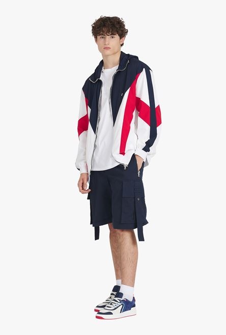 HIGH SUMMER CAPSULE - Navy blue, white and red nylon jacket - 2