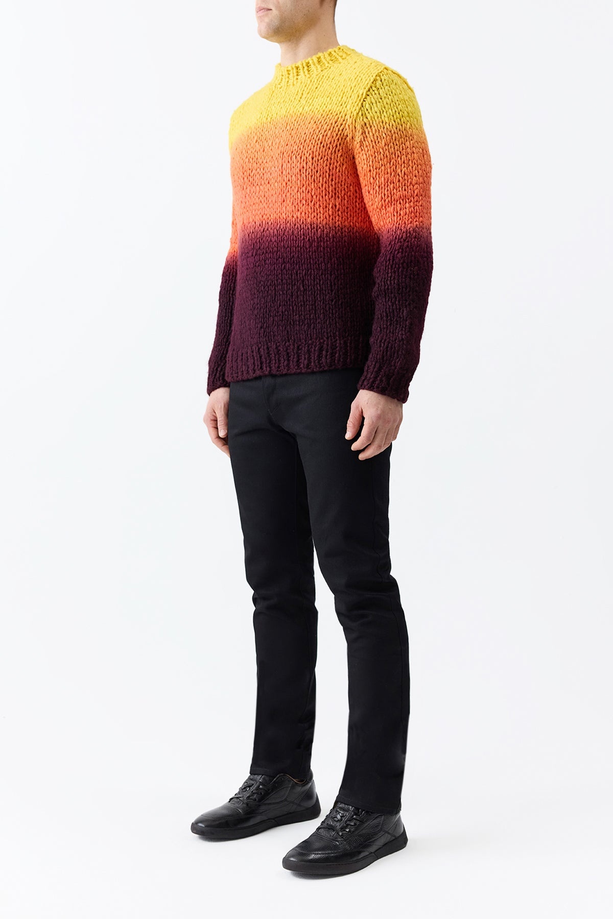 Aion Knit Sweater in Deep Dye Sunrise Welfat Cashmere - 5