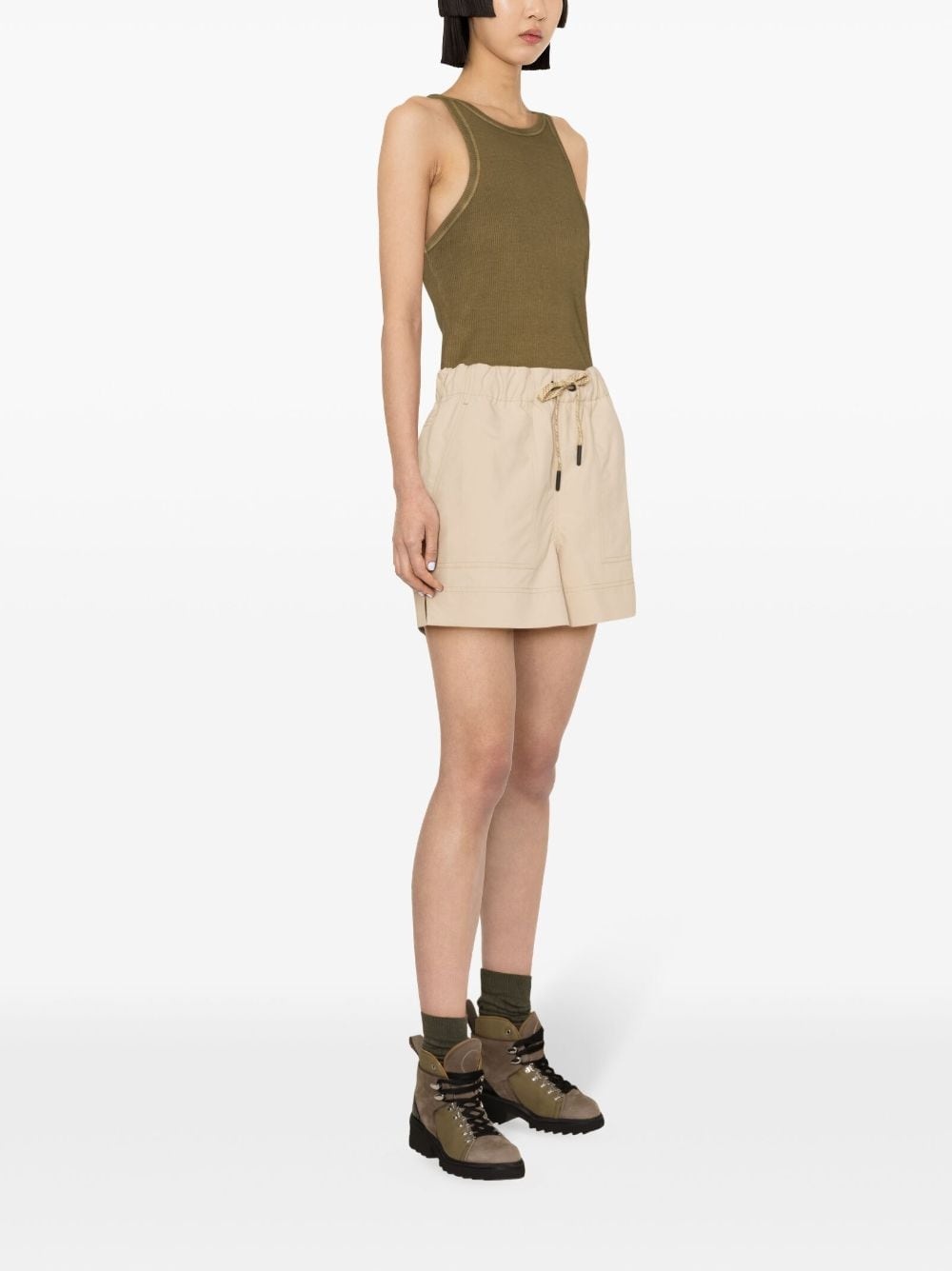 mid-rise straight-leg shorts - 3