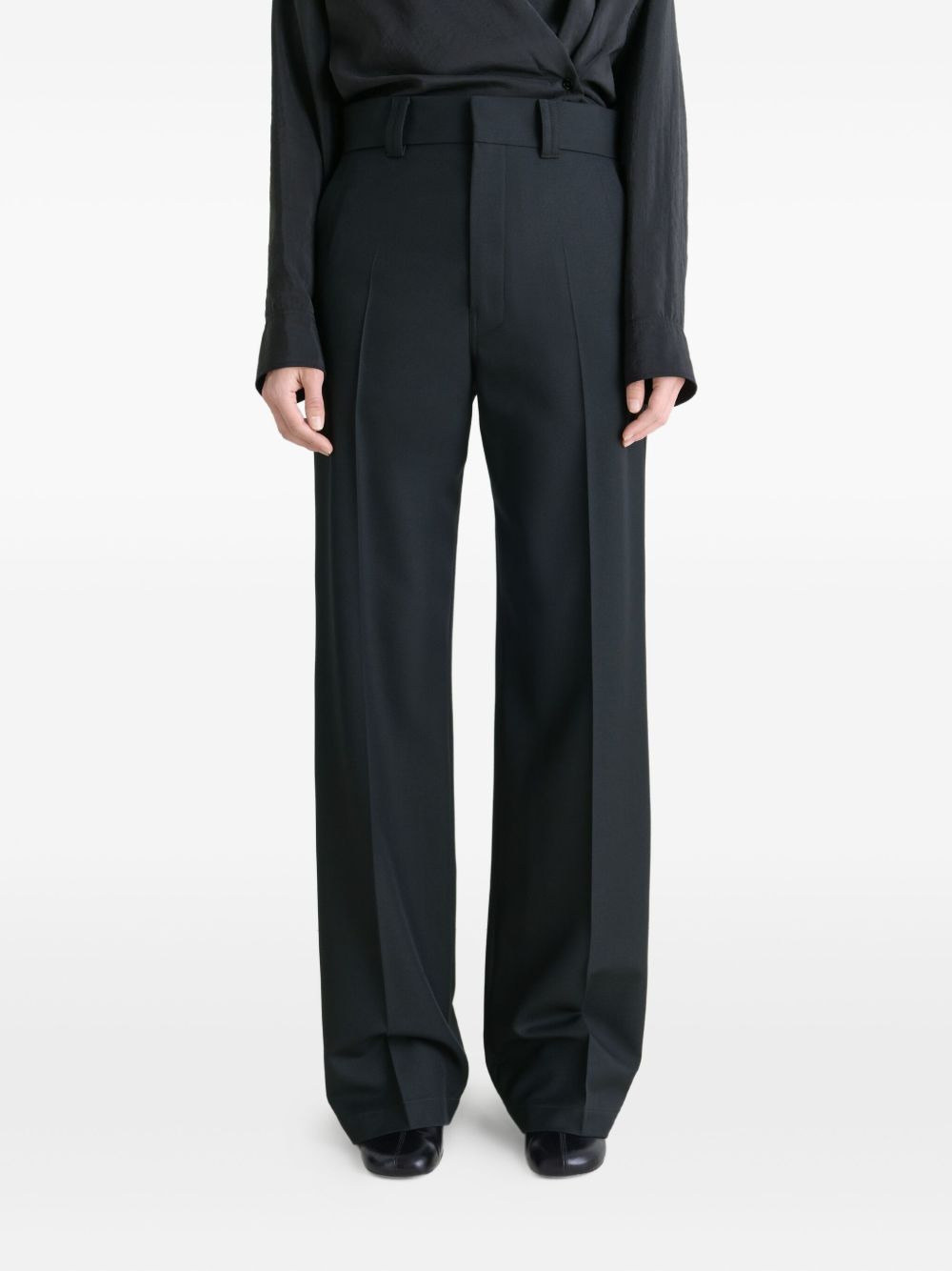 pleated straight trousers - 3