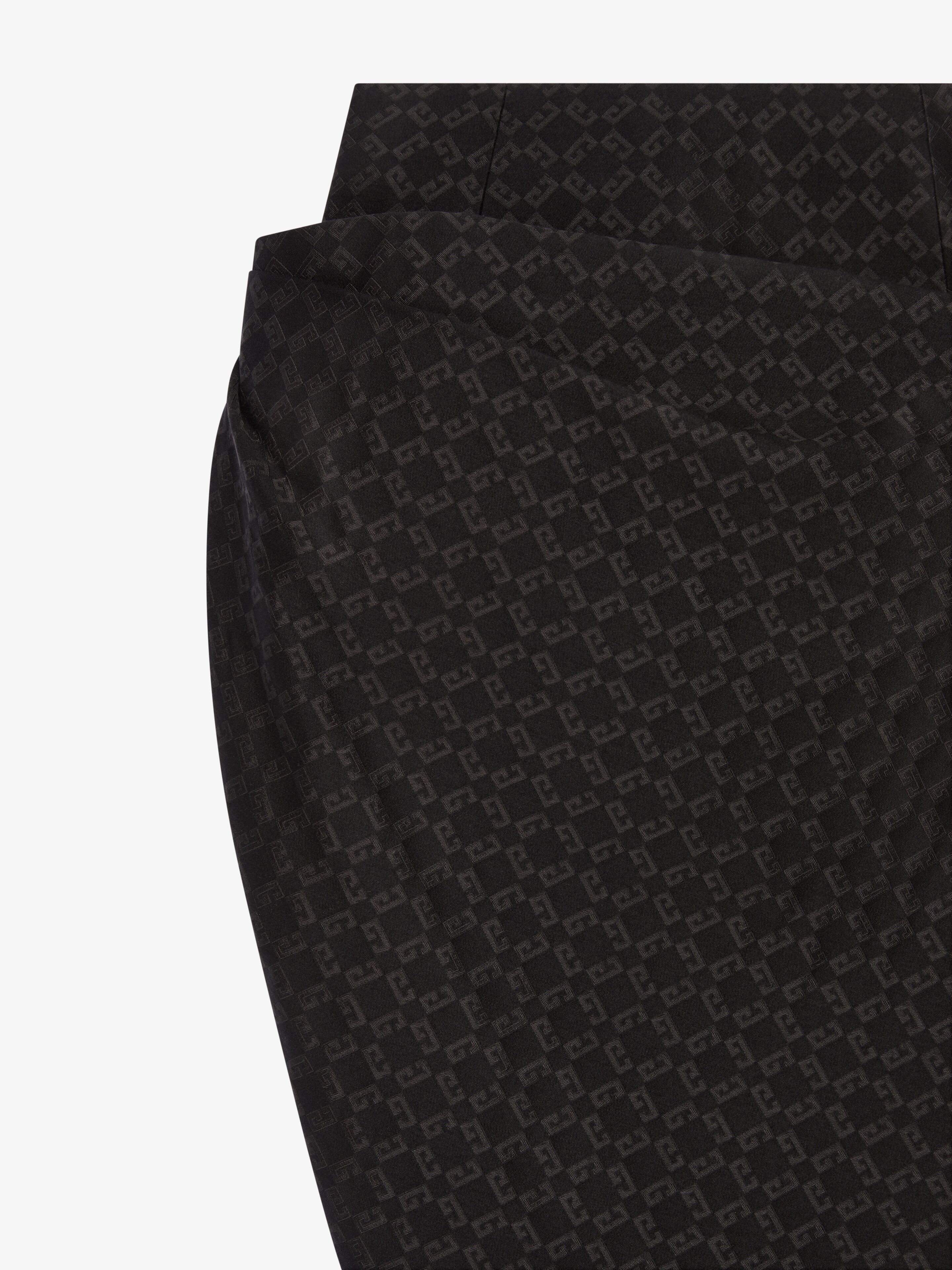 ASYMMETRIC DRAPED SKIRT IN MONOGRAM 72 JACQUARD - 5