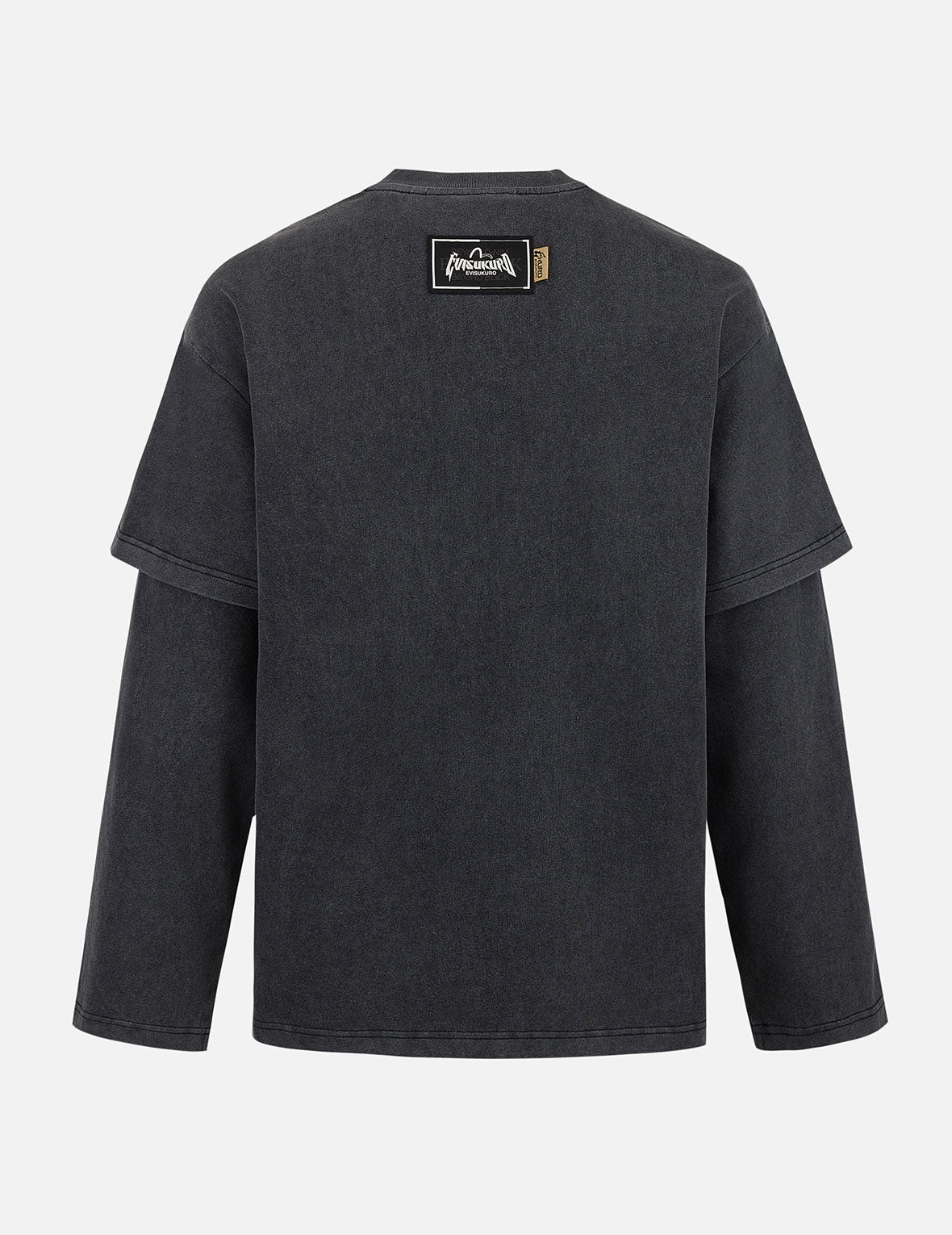 Heavy Washed Regular Fit 2-in-1 Long-Sleeve T-Shirt - 4