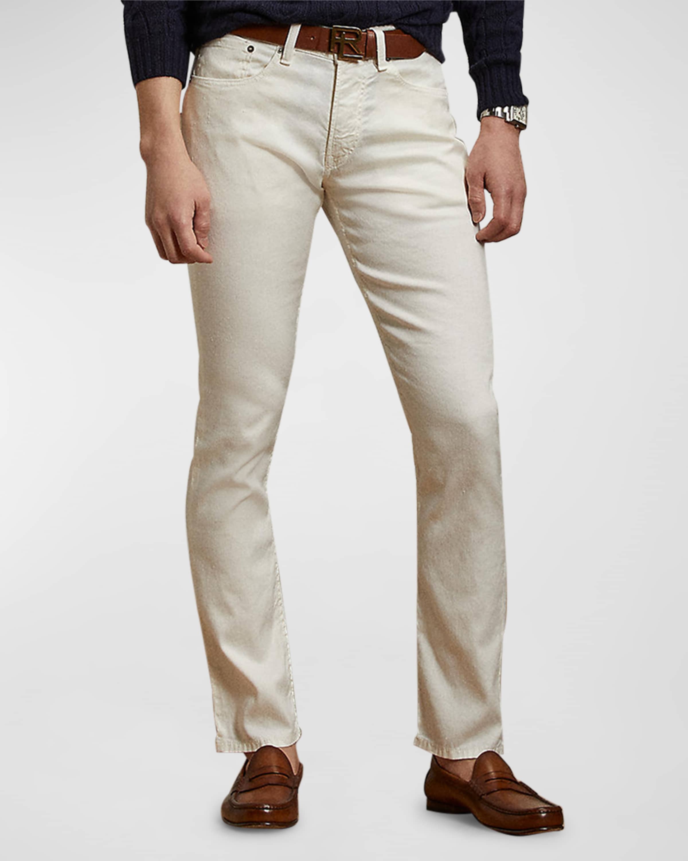 Men's Slim Linen-Cotton Jeans - 2