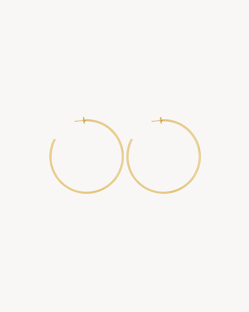 SAINT LAURENT HOOP EARRINGS IN 18K YELLOW GOLD outlook