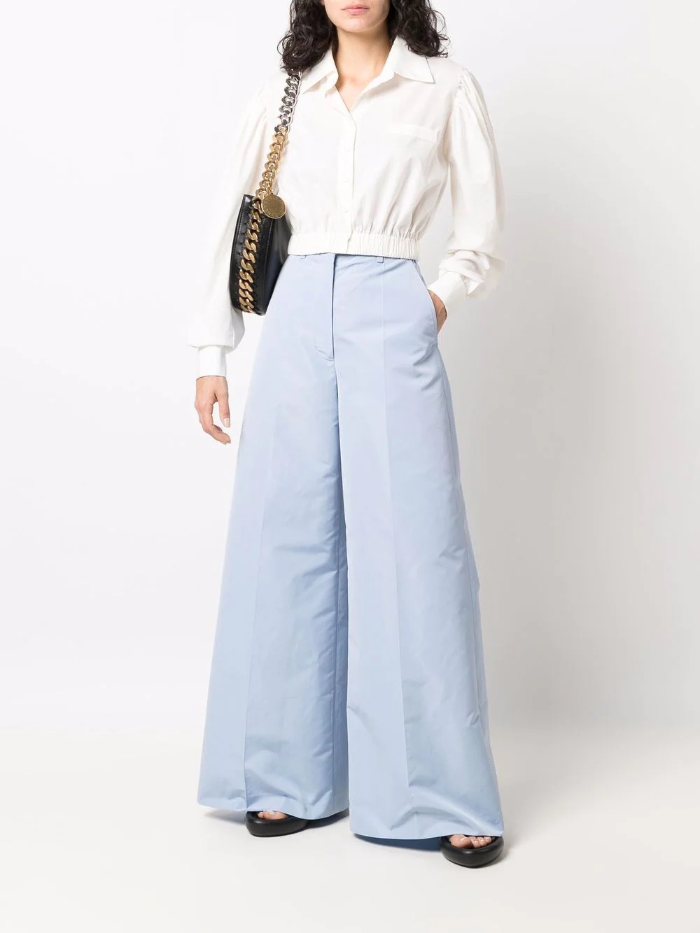high-waisted wide-leg trousers - 2