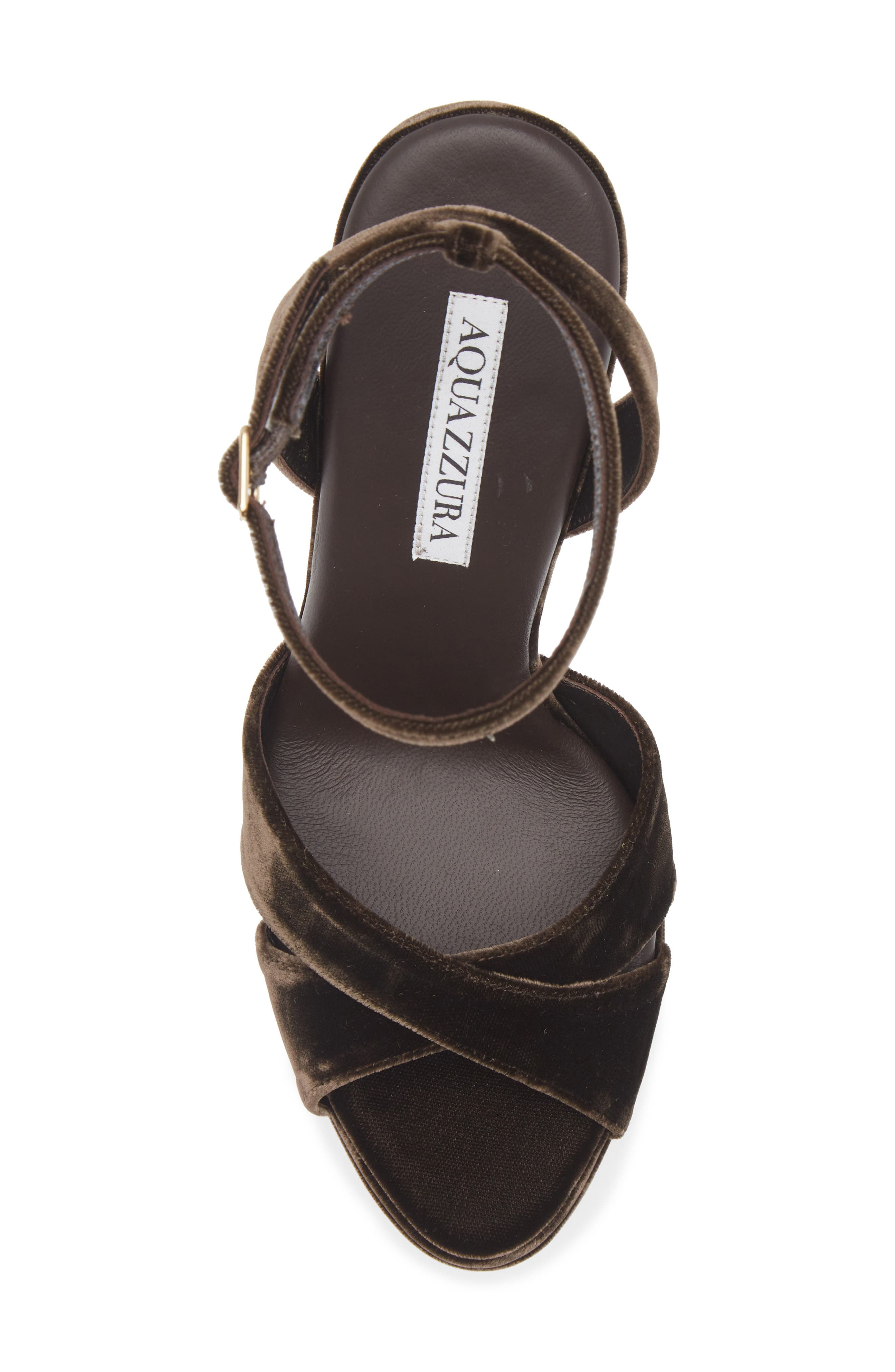 Aquazzura Divine Ankle Strap Platform Sandal in Espresso at Nordstrom - 5
