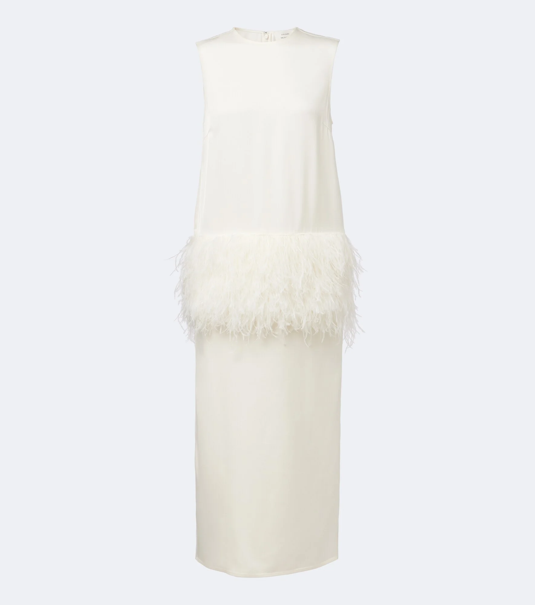 Sonia feather-trimmed midi dress - 1