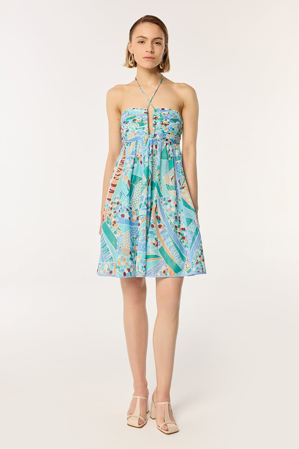 Mini Dress Cycas - Blue Mosaic - 1