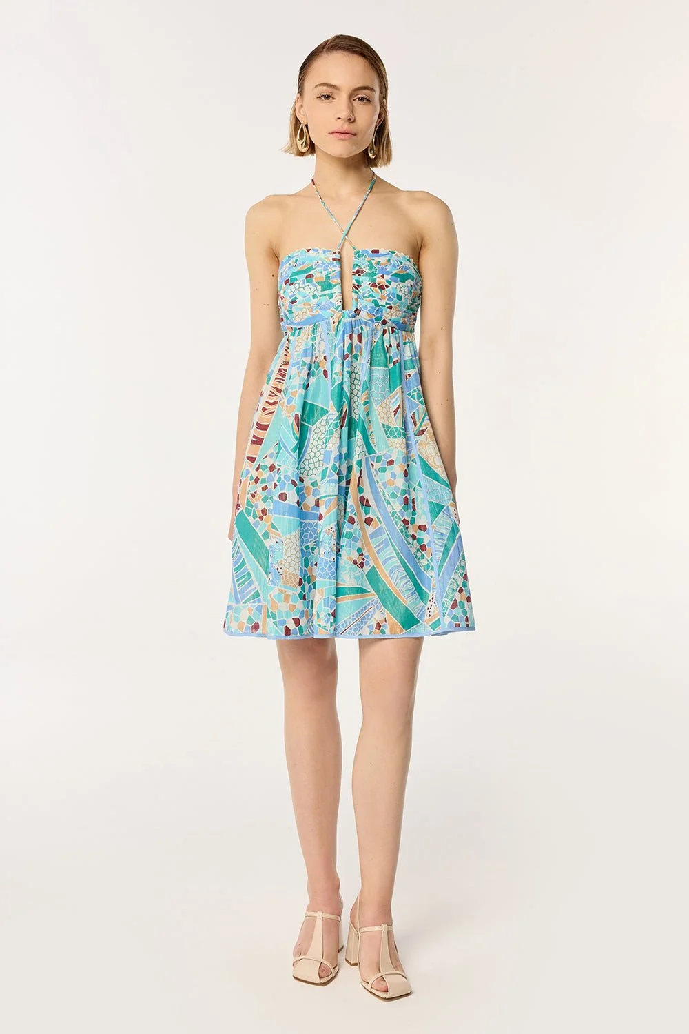 Mini Dress Cycas - Blue Mosaic - 1