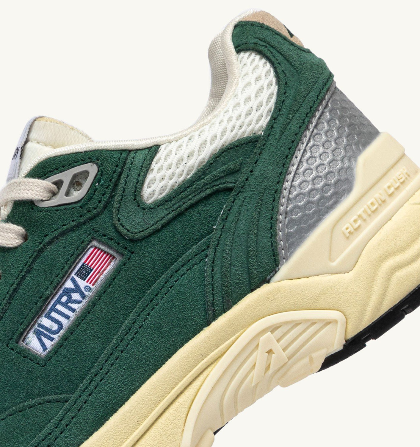 HYPERWAY SNEAKERS IN MALACHITE COLOR AND SILVER-TONE SUEDE AND MESH - 6